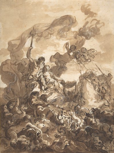Alegoría de la pesca: Neptuno y Anfitrite, 1768 de Gabriel Francois Doyen