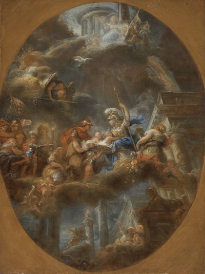 Nobleza ofreciendo a los niños imperiales rusos a Minerva, c.1795 de Gabriel Francois Doyen