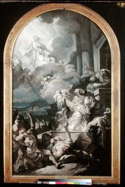 El milagro de Santa Genoveva, c.1765 de Gabriel Francois Doyen
