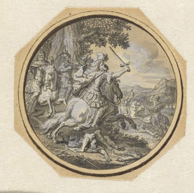 escena de batalla de Gabriel Francois Louis Debrie