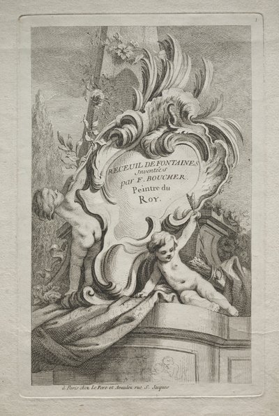 Libro de Fuentes: No. 1, Página de Título de Gabriel Huquier