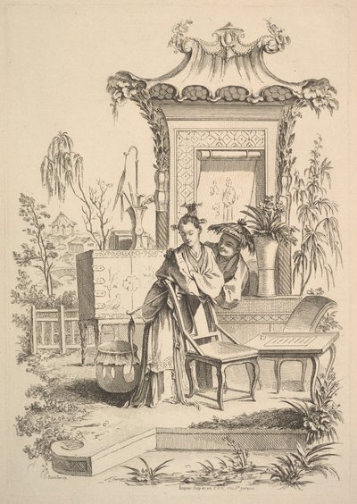 Hombre y Mujer Chinos de Gabriel Huquier