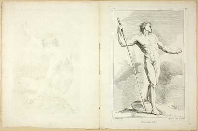 Figura (recto y verso), del Segundo libro de figuras de Academias grabadas en Parte por los Profesores de la Academia Real de Gabriel Huquier