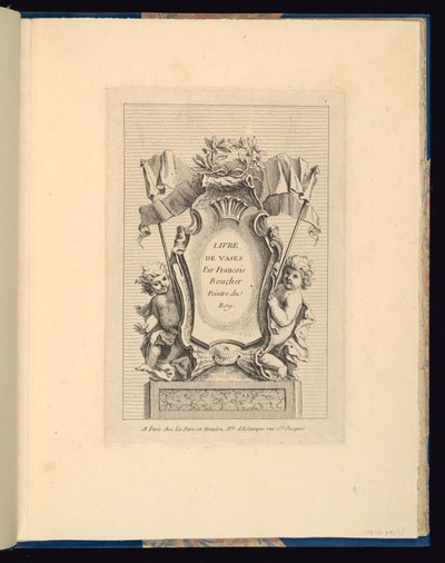 Placa 1, Placa, Livre de vases (Libro de Jarrones) de Gabriel Huquier