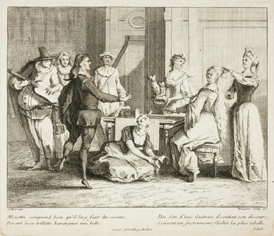 Placa del Livre de Scènes Comiques de Gabriel Huquier