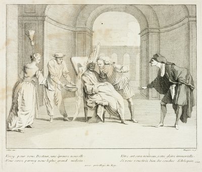 Placa del Livre de Scènes Comiques de Gabriel Huquier