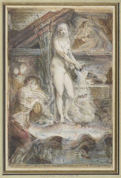 Alegoría de la muerte de Voltaire de Gabriel Jacques de Saint Aubin