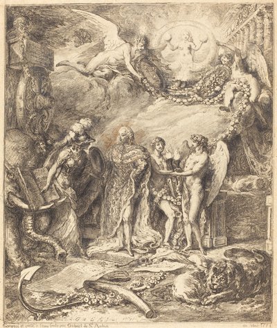 Alegoría sobre el matrimonio del Conde de Provenza de Gabriel Jacques de Saint Aubin