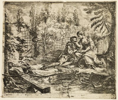 Conversación galante de Gabriel Jacques de Saint Aubin