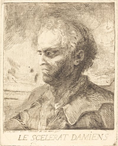El villano Damiens de Gabriel Jacques de Saint Aubin