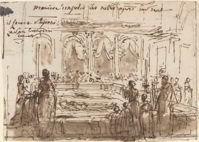 Manera de exponer a los nobles después de su muerte de Gabriel Jacques de Saint Aubin