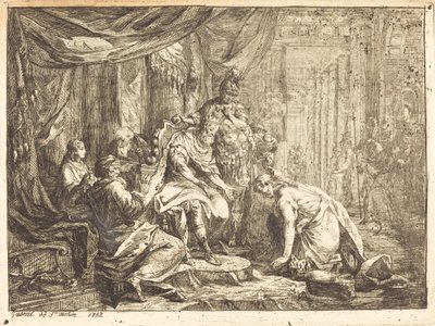 Reconciliación de Absalón y David de Gabriel Jacques de Saint Aubin