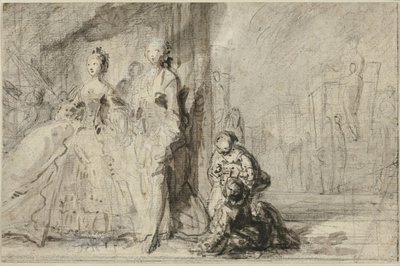 El Paseo en el Bulevar de Gabriel Jacques de Saint Aubin