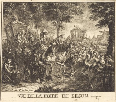 Vista de la feria de Beson de Gabriel Jacques de Saint Aubin