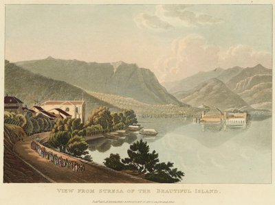 Vista desde Stresa de la Isla Bella (Isola Bella, Lago Maggiore), antes de 1820 de Gabriel L. and Lory Mathias G.  Lory