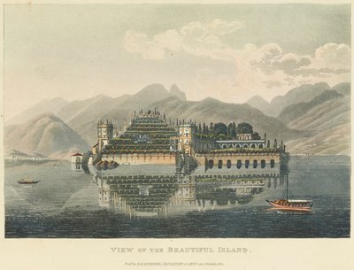 Vista de la Isla Bella (Isola Bella, Lago Maggiore), antes de 1820 de Gabriel L. and Lory Mathias G.  Lory