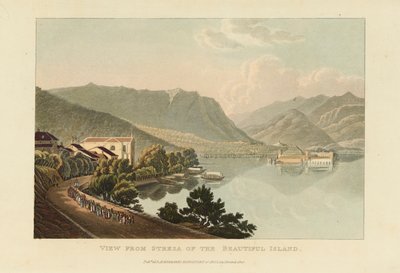 Vista desde Stresa de la Isla Bella, Lago Maggiore, antes de 1820 de Gabriel Ludwig Lory