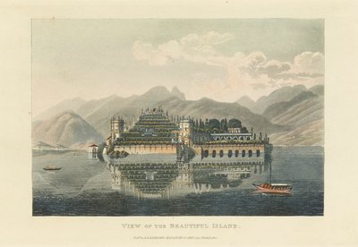 Vista de la hermosa isla Isola Bella, Lago Maggiore de Gabriel Ludwig Lory