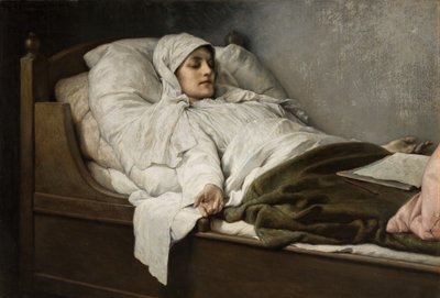 La vidente de Prevorst en alto sueño, 1892 de Gabriel Max