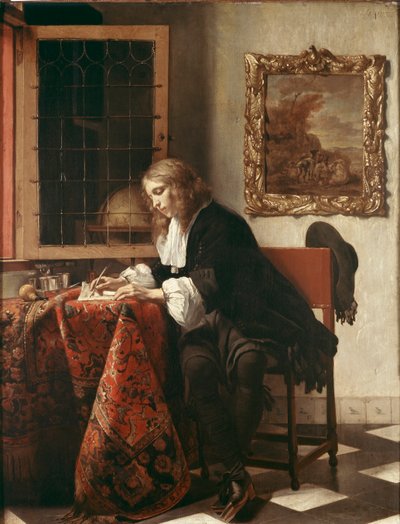 Hombre escribiendo una carta de Gabriel Metsu
