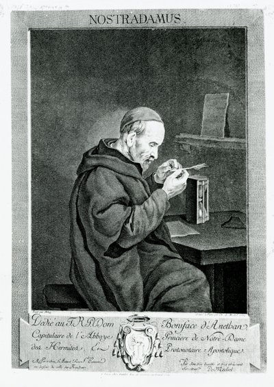 Retrato de Michel Nostradamus grabado por Christian von Mechel, 1762 de Gabriel Metsu