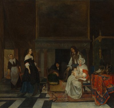 La visita a la guardería de Gabriel Metsu