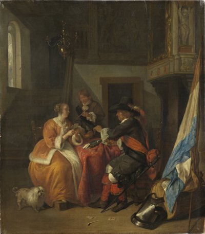 Un juego de cartas de Gabriel Metsu