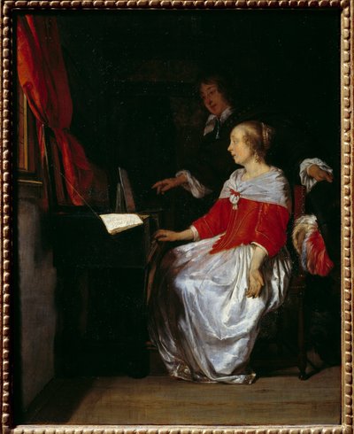 Lección de virginal de Gabriel Metsu