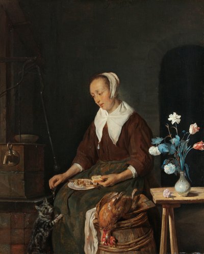 Mujer comiendo, conocida como "el desayuno del gato
Mujer comiendo, conocida como 