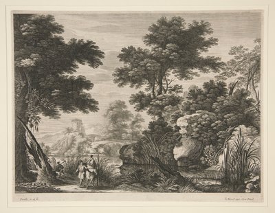 Paisaje con la Huida a Egipto de Gabriel Perelle