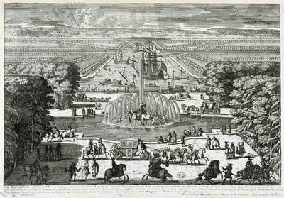 El estanque de Apolo en los jardines del castillo de Versalles - por Perelle, finales del siglo XVII de Gabriel Perelle