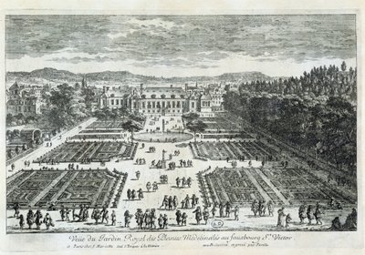 Vista del Jardin des Plantes en el siglo XVII, por Perelle de Gabriel Perelle