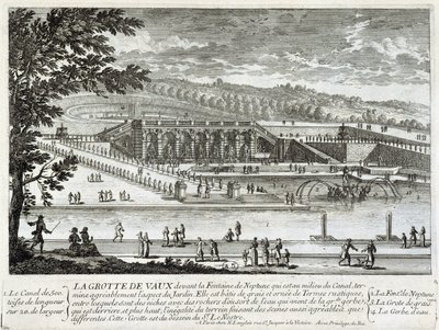 Vista de la cueva de Vaux Le Visomte (Vaux-Le-Vicomte) - por Perelle, finales del siglo XVII de Gabriel Perelle