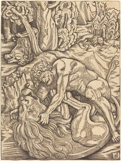 Hércules y el león de Nemea de Gabriel Salmon