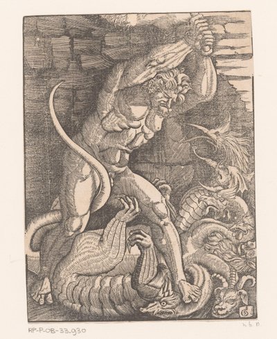 Hércules mata a la Hidra de Lerna
Trabajos de Hércules (título de la serie) de Gabriel Salmon