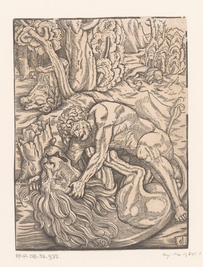 Hércules en batalla con el león de Nemea
Trabajos de Hércules (título de la serie) de Gabriel Salmon