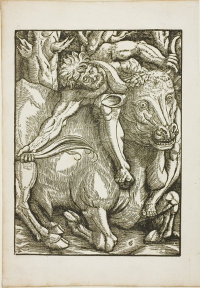 Los trabajos de Hércules: Captura del toro cretense por Hércules de Gabriel Salmon