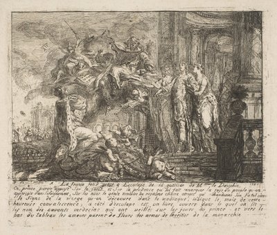 Alegoría sobre la convalecencia del Delfín, 1752 de Gabriel de Saint Aubin