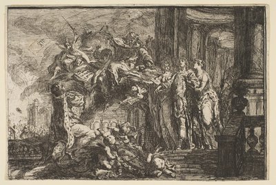 Alegoría sobre la convalecencia del delfín de Gabriel de Saint Aubin
