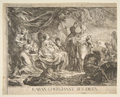 Labán buscando sus dioses de Gabriel de Saint Aubin