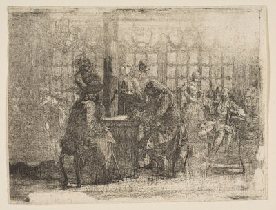 Les Nouvellistes, 1752 de Gabriel de Saint Aubin