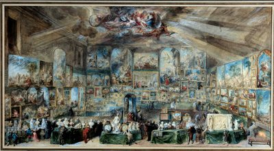El gabinete del aficionado. Salón de anticuario o gabinete de curiosidades. 1767 de Gabriel de Saint Aubin