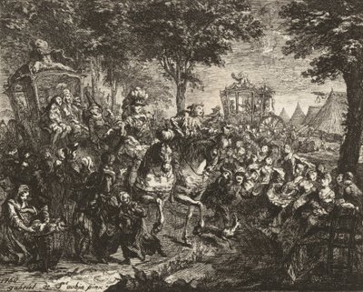 Vista de la Feria de Beson, 1750 de Gabriel de Saint Aubin