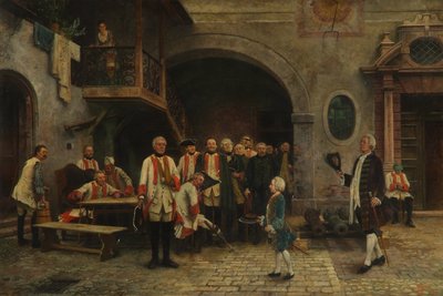 El emperador José II de niño con los inválidos en Viena de Gabriel von Hackl