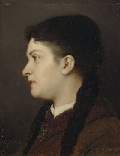 retrato de niña de Gabriel von Max