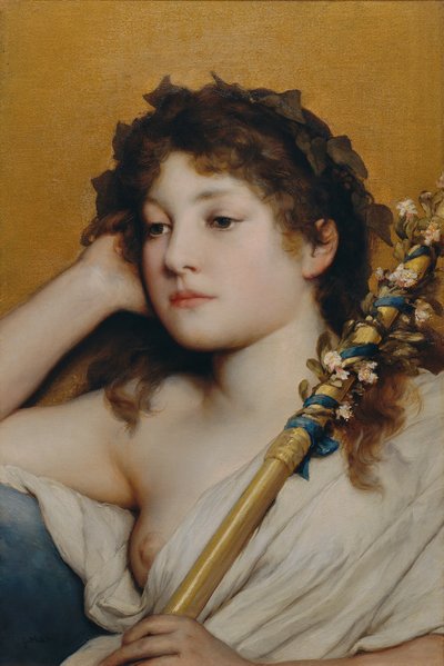 Sintiendo la cabeza de la mujer de Gabriel von Max