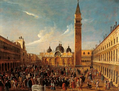Italia, Véneto, Venecia, Último día de carnaval en la Plaza de San Marcos, primer plano de Gabriele Bella