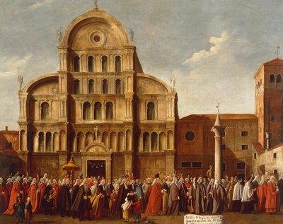 Italia, Véneto, Venecia, Dux de Venecia en la Iglesia de San Zacarías de Gabriele Bella