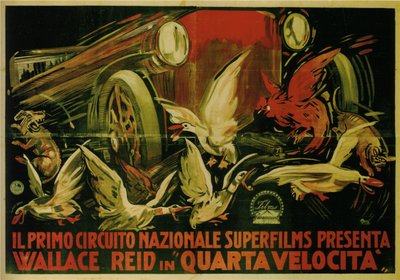 Wallace Reid en la película Double Speed, 1920 de Gabriele Galantara