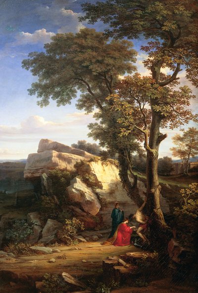 Paisaje con San Sebastián curado por las santas mujeres de Gabriele Smargiassi